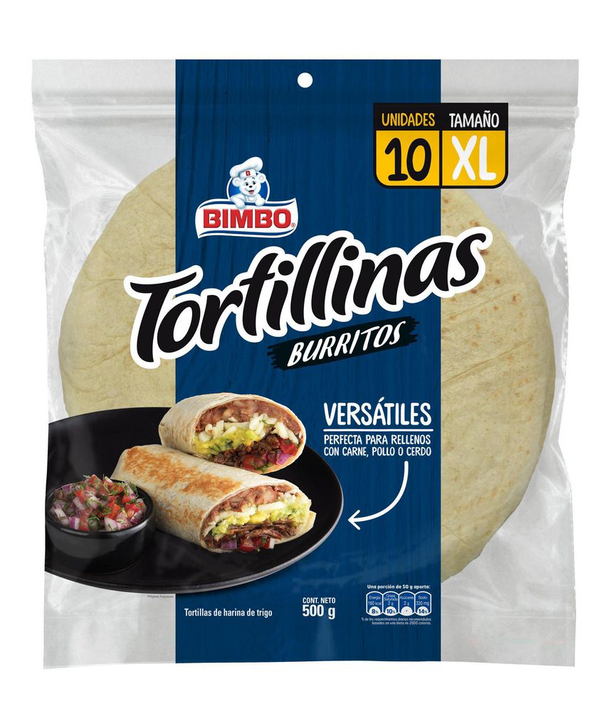 Tortillas BIMBO Harina 10 Und Tamaño XL (500  gr) img #1