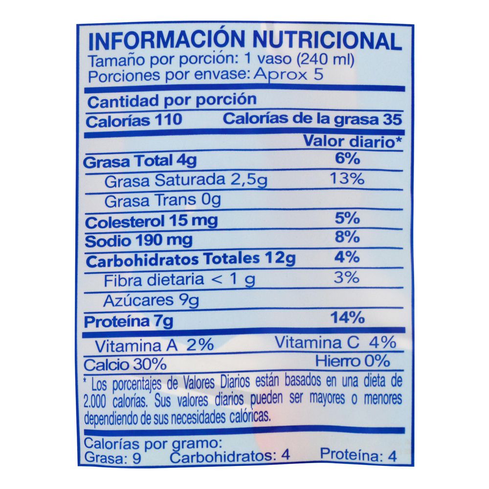 leche EL ZARZAL SMDESCR.DESLACT. (6600  ml) img #2