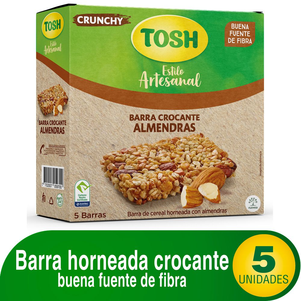 BARRA ARTESANAL ALMENDRA VAINILLA TOSH 125 Gramo img #1