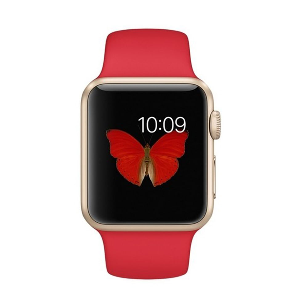 Apple Watch Sport 38Mm Gold Case Band Red img #1
