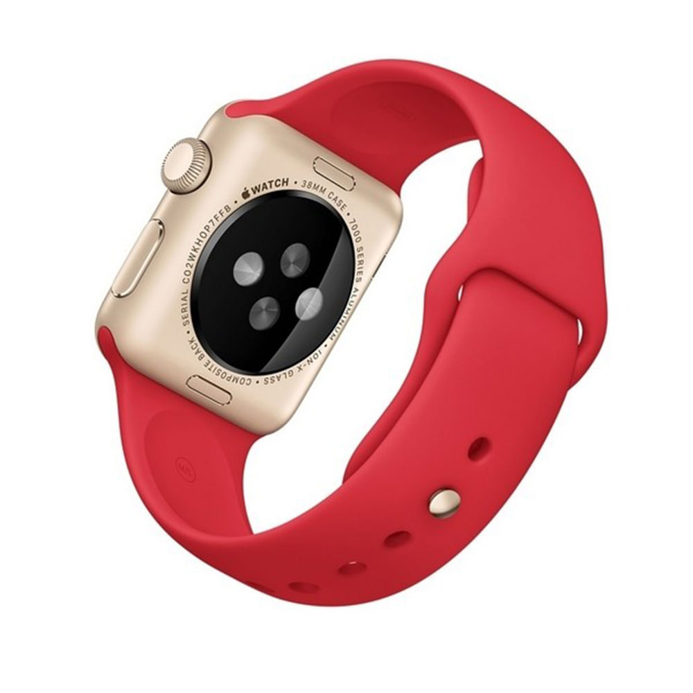 Apple Watch Sport 38Mm Gold Case Band Red img #2