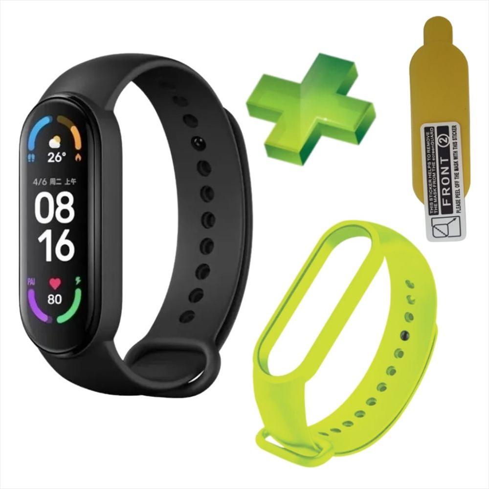 Xiaomi Mi Smart Band 6 + Protector De Pantalla + Manilla Silicona Verde Biche img #1