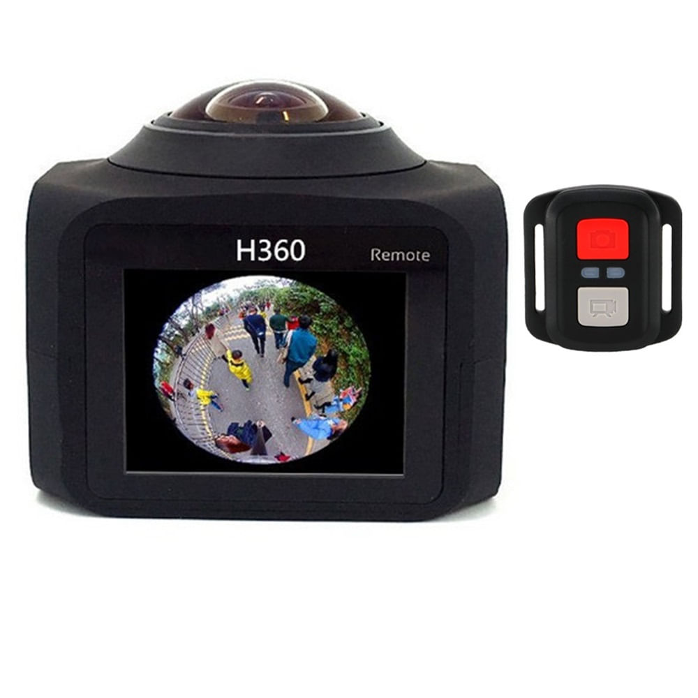 Cámara Deportiva Vr 360 Wifi Con Control + Accesorios Negro img #1