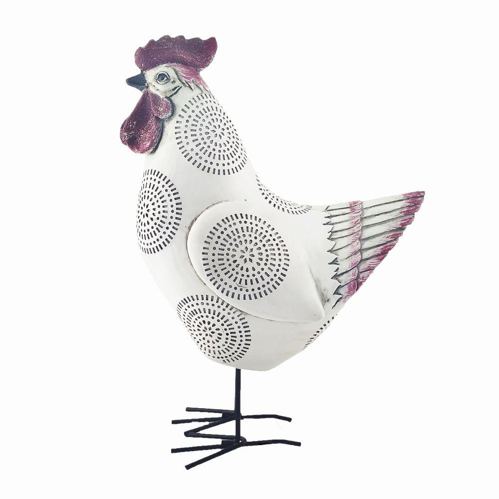 Escultura Gallina 30 Cm 72241 Blanco img #2