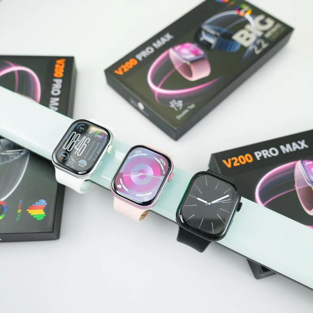 Reloj Inteligente Smartwatch V200 Pro Max Big 2.2 Amoled Rosa img #3