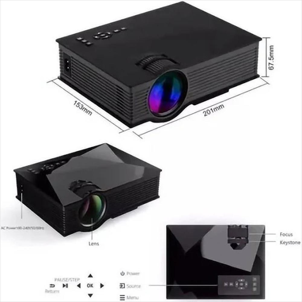 Mini Proyector Uc68 Led Video Beam 1800 Wifi Reproductor Video Hd img #3