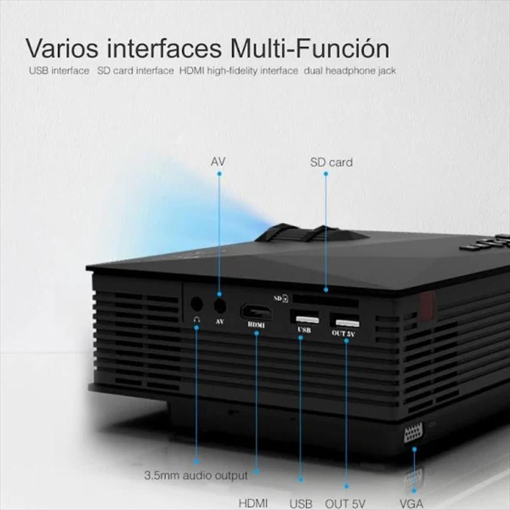 Mini Proyector Uc68 Led Video Beam 1800 Wifi Reproductor Video Hd img #4