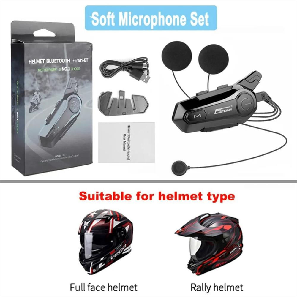 Intercomunicador Para Moto Bluetooth E1 Auricular img #3