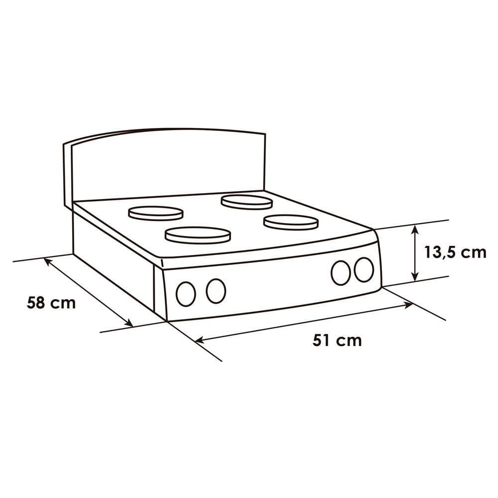 Sobremesa a Gas 4 Puestos Gris ABBA SG4005N G img #5