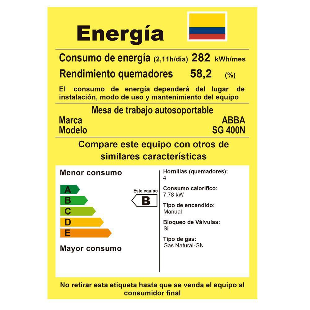 Sobremesa a Gas 4 Puestos Gris ABBA SG4005N G img #6