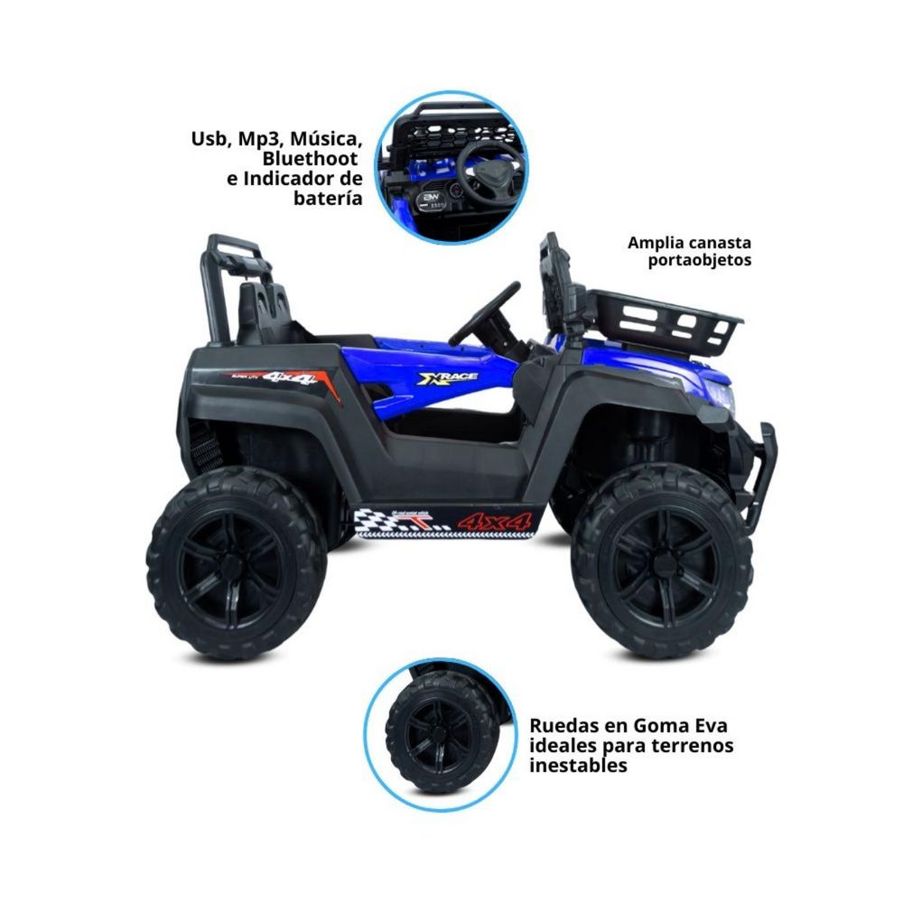Carro Electrico Para Niños Montable Midnight Dlx Azul 12V PRINSEL img #4