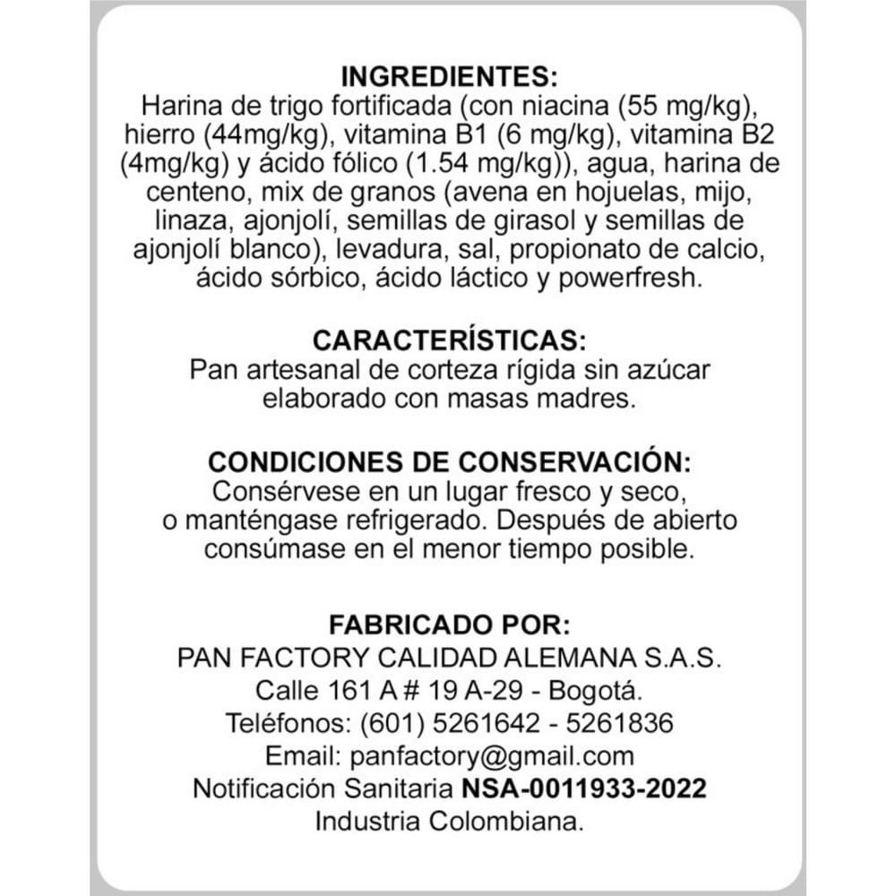 PAN PAN FACTORY  (700  gr) img #2