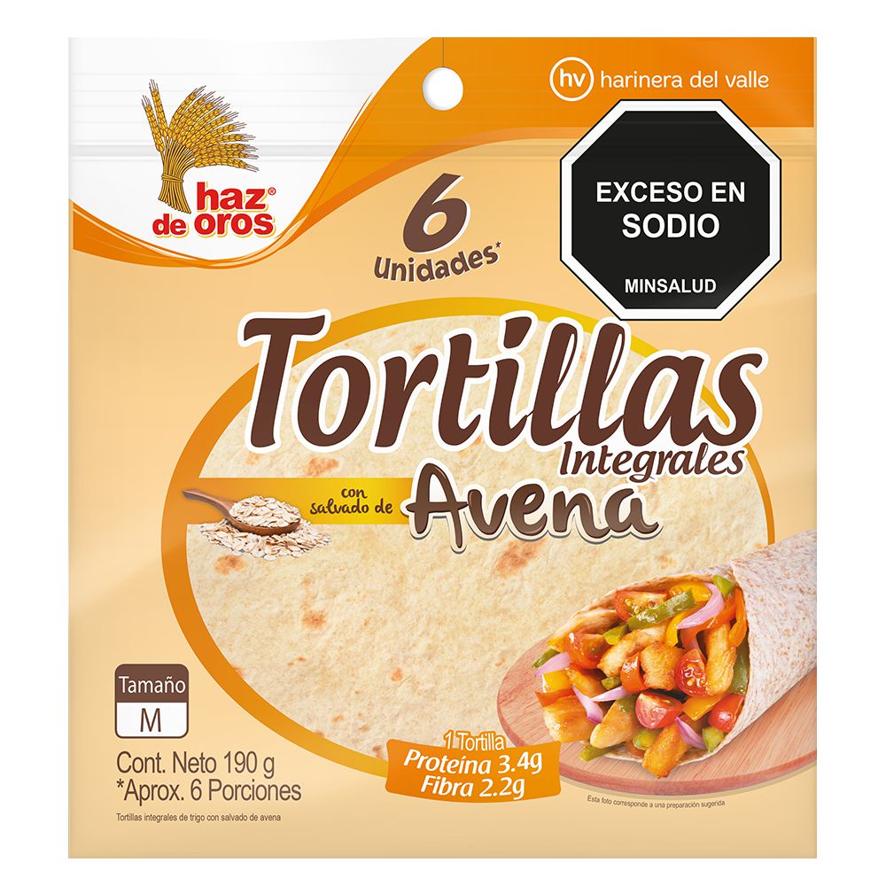 Tortilla HAZ DE OROS avena integral (190  gr) img #2