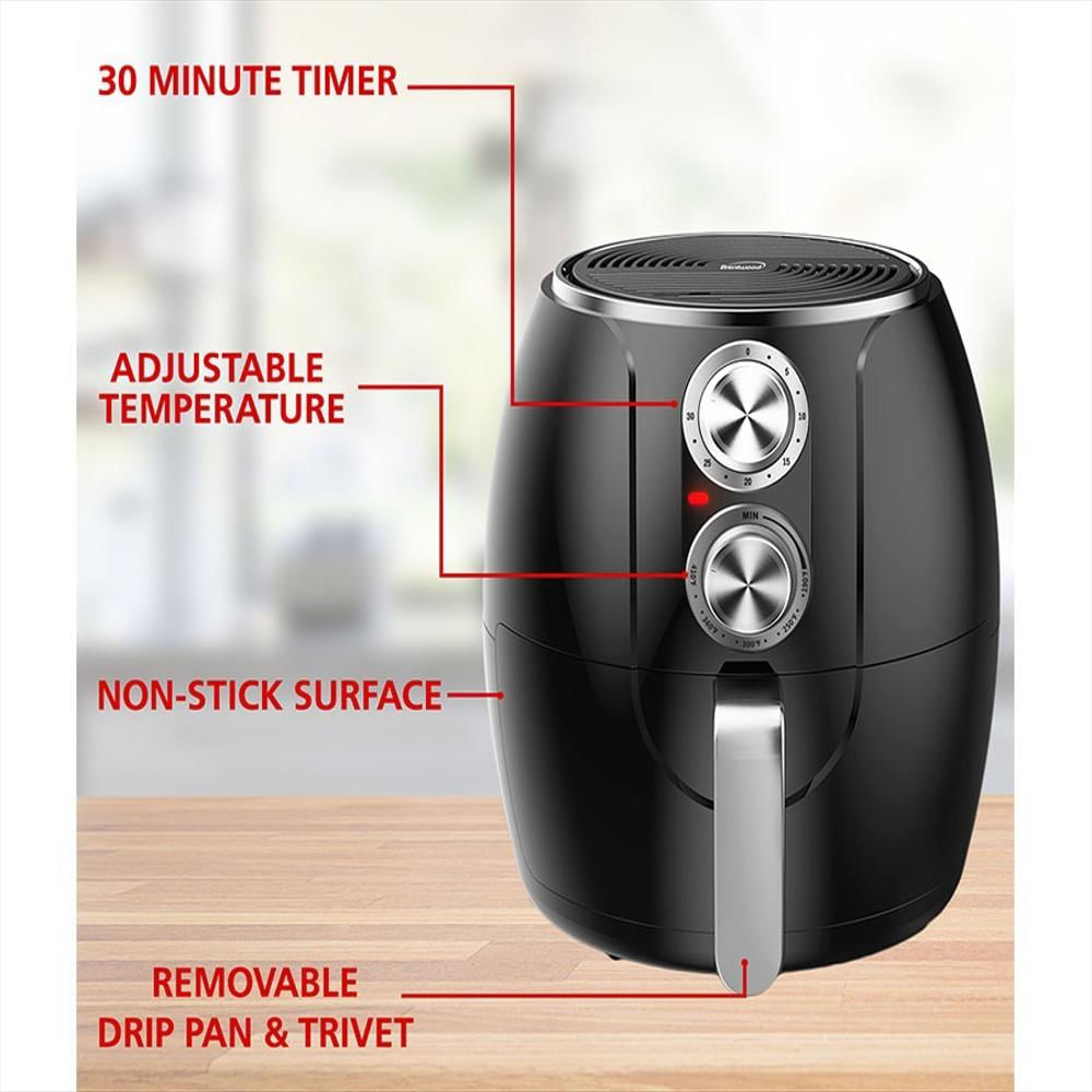 Freidora De Aire Brentwood 3.02 Litros Af300bk Negro Plata img #3