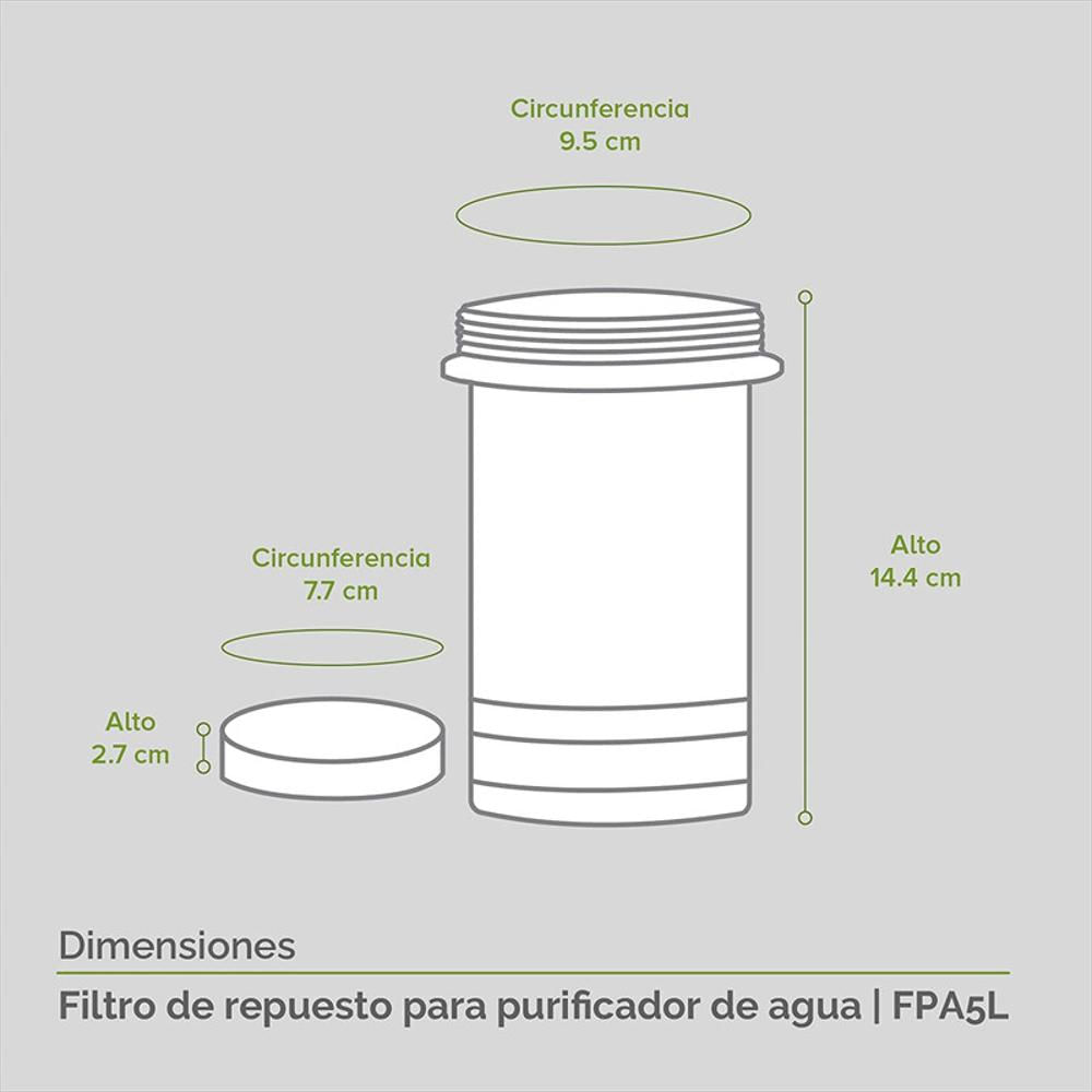 Repuesto Purificador De Agua Avera Filtro Para Dispensor Capacidad De 5 Litros img #3