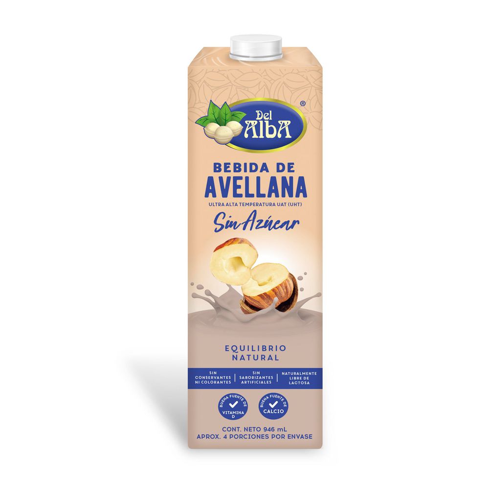 Bebida  DEL ALBA AVELLANA SIN AZUCAR (946  ml) img #1