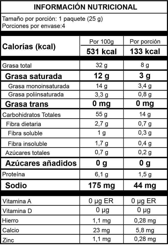 Papas MONTE ROJO SAL MARINA VINAGRE (100  gr) img #4