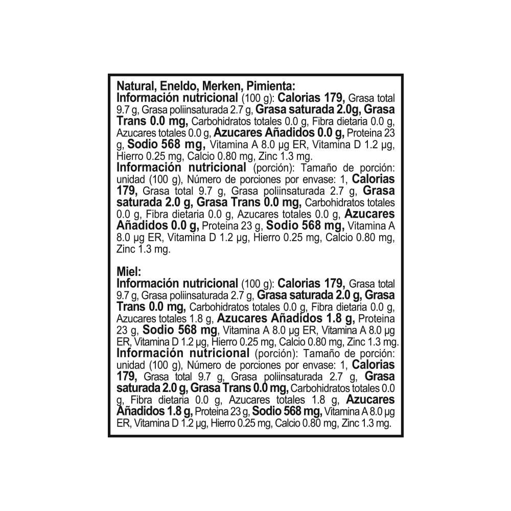 Salmón ahumado natural ANTILLANA porción (0.95  gr) img #2