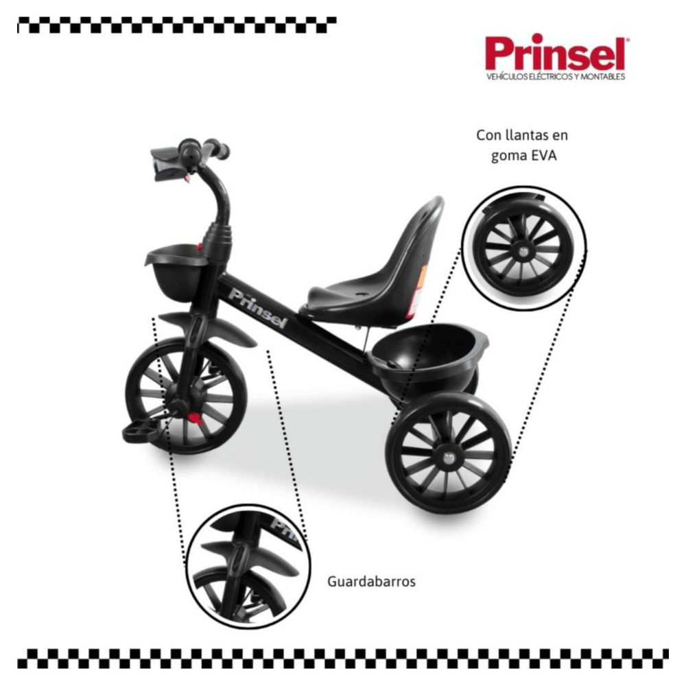 Trcicilo Para Niños  Goma Eva Xnova Negro PRINSEL img #4