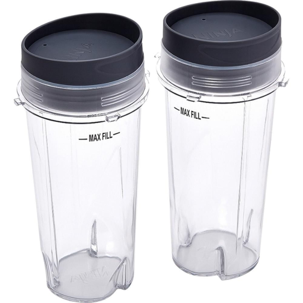 Set De 2 Vasos Ninja 16 Oz, Con Tapas, Transparente img #1