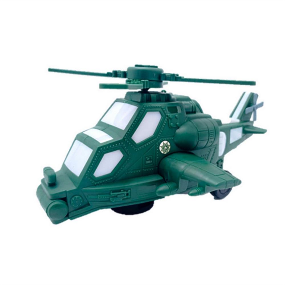 Robot Helicoptero Militar Luces Sonido Movimiento + Bateria Verde img #1