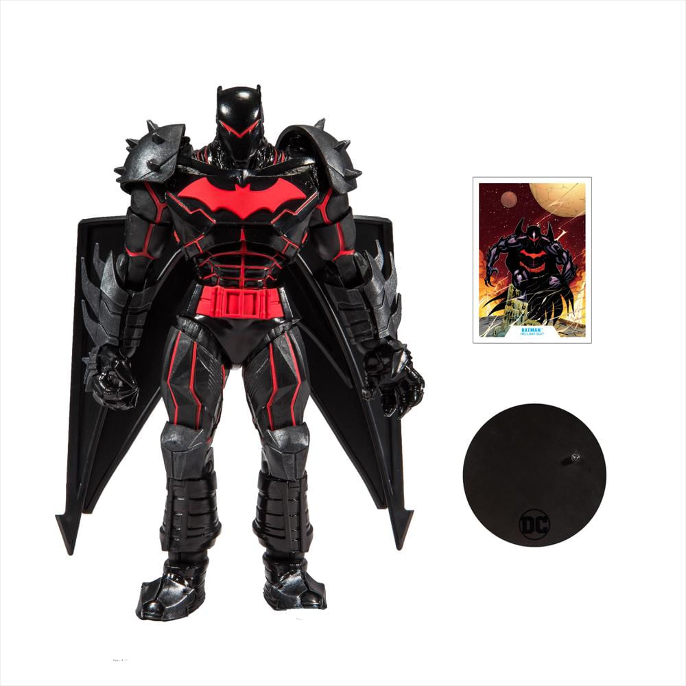 Figura De Acción Dc Multiverse Batman 7'' Con Traje Hellbat img #4