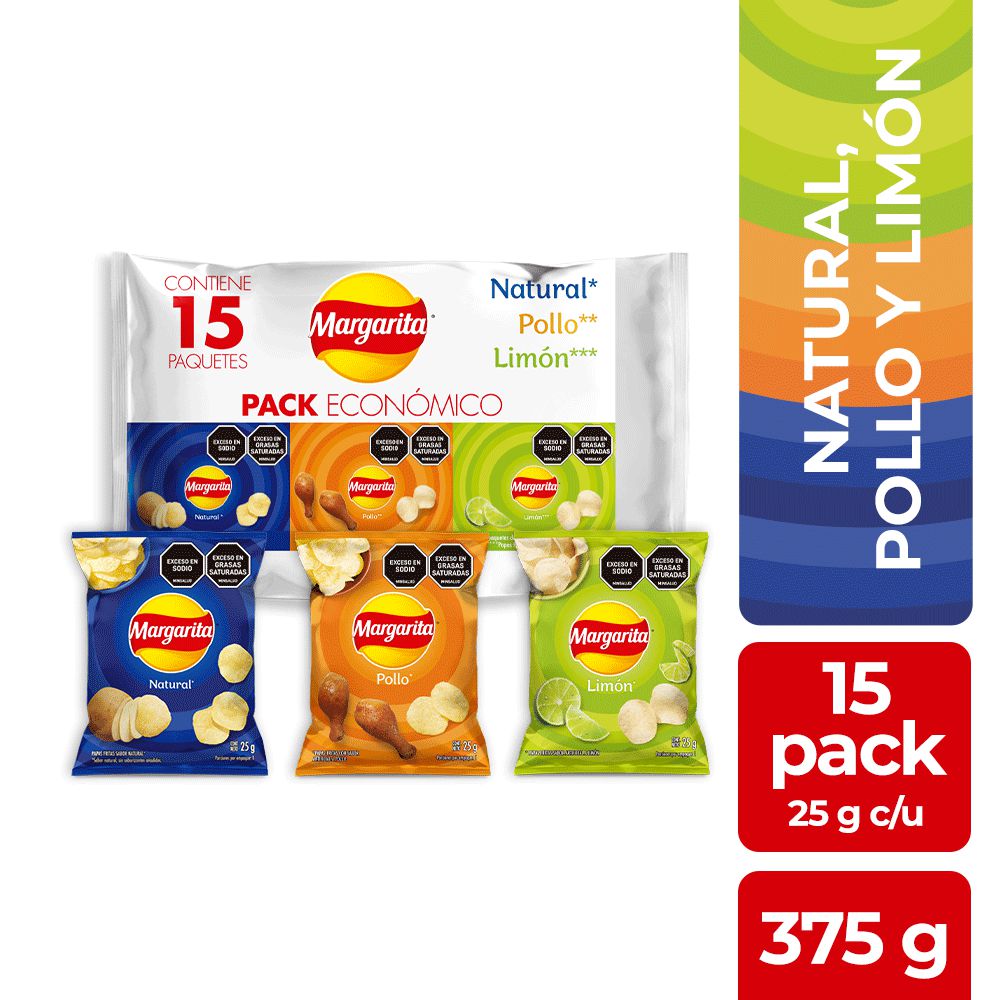 Papas MARGARITA Surtidas x15und 25gr (375  gr) img #1