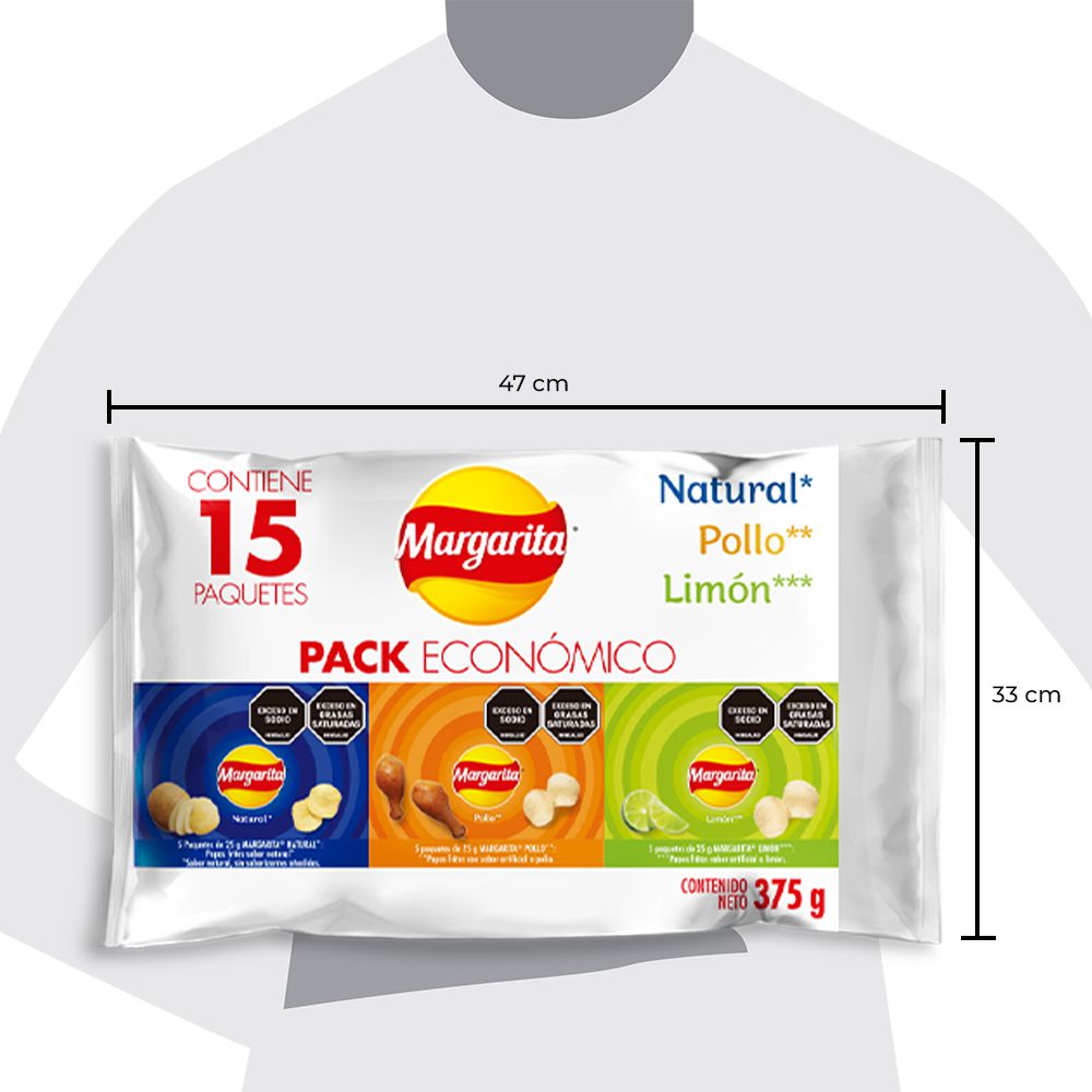 Papas MARGARITA Surtidas x15und 25gr (375  gr) img #2