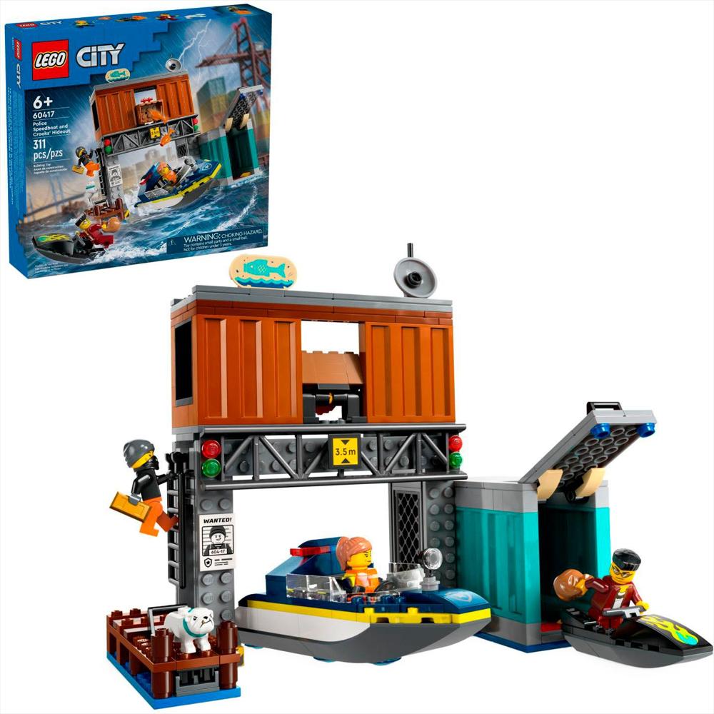 Set Construcción Lego City 311 Piezas Police Speedboat And Crooks img #2