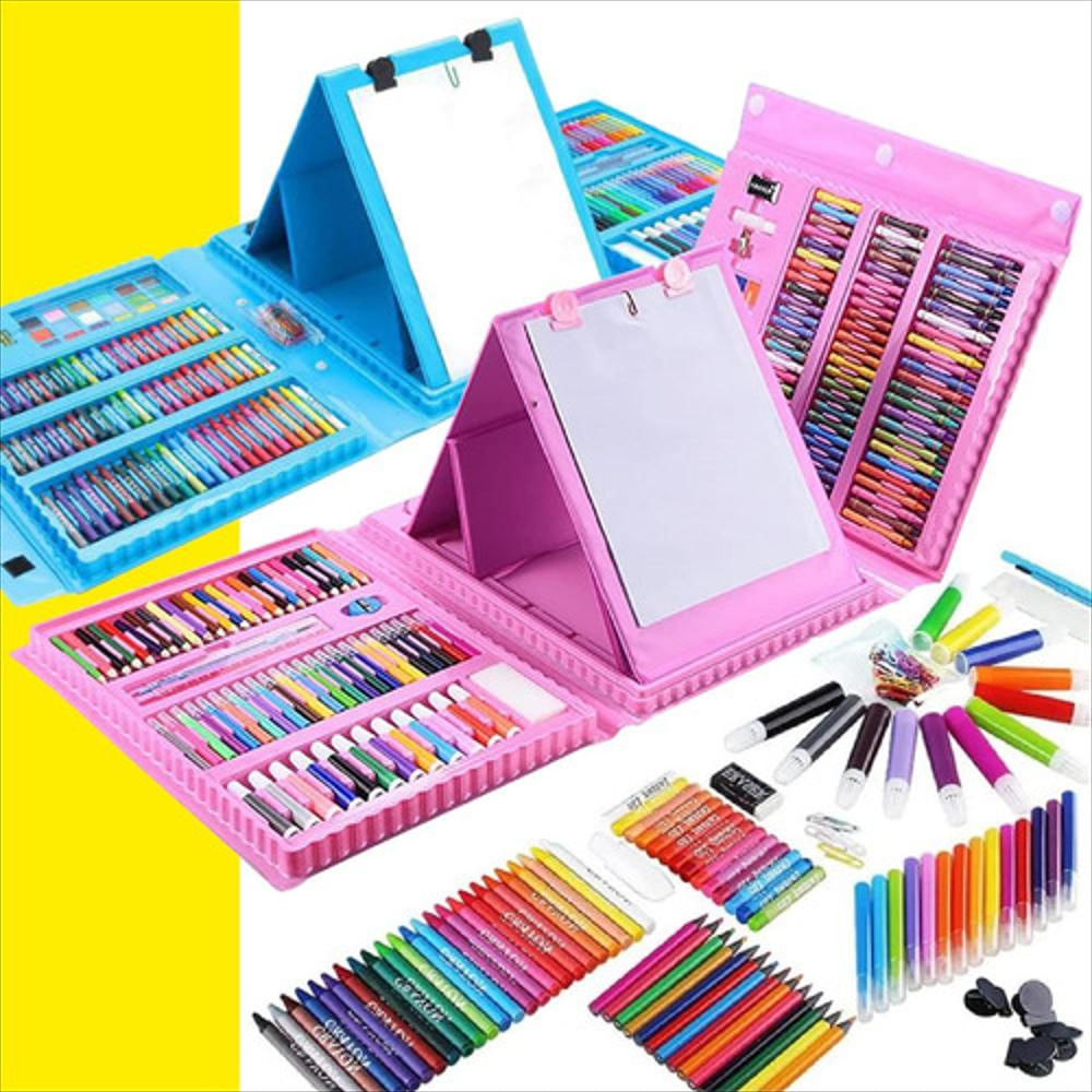 Set Maleta 208 Pzs Arte Niños Caballete Color Crayon Pintura img #1
