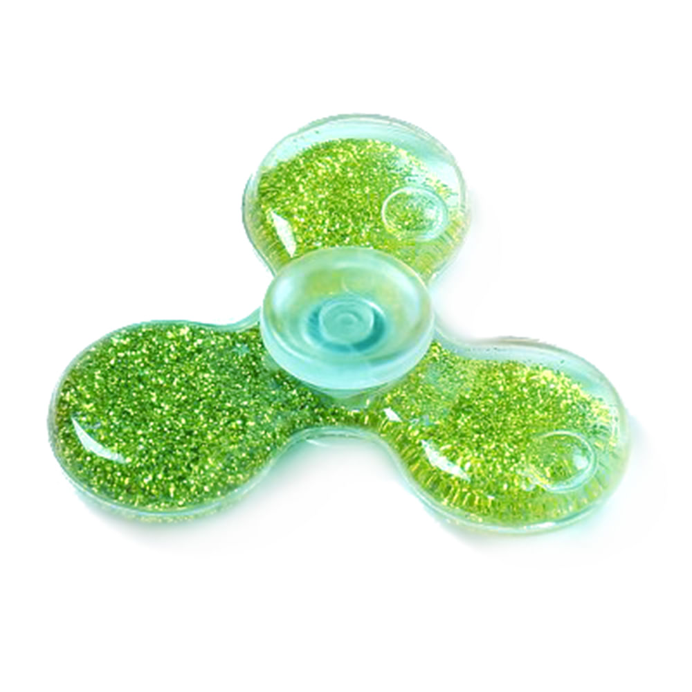 Hand Fidget Spinner Escarcha Verde Juguete Antiestrés img #2