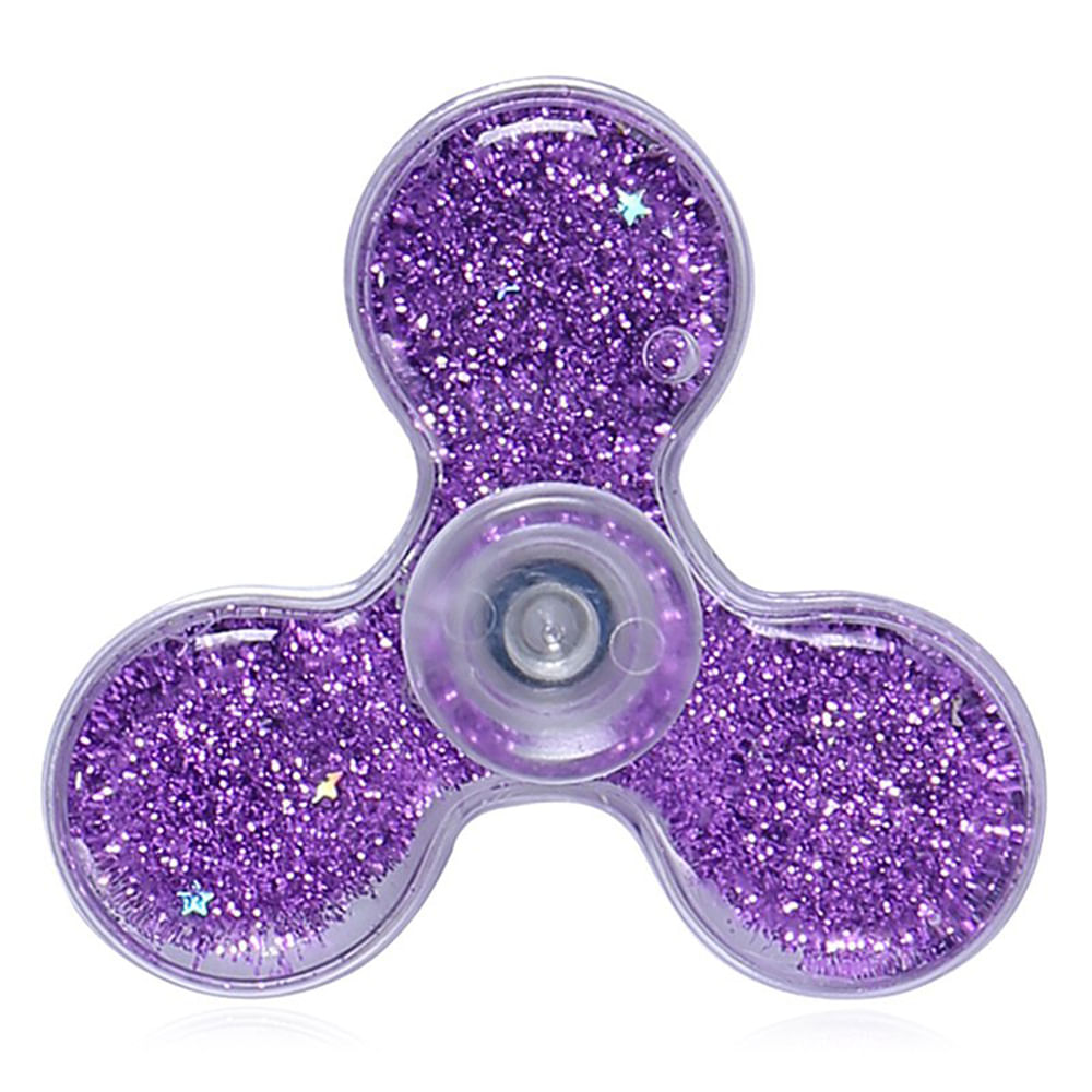 Hand Fidget Spinner Escarcha Morado Juguete Antiestrés img #1