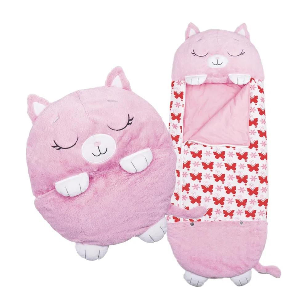 Bolsa De Dormir Almohada Infantil Sleeping Acolchado Gata Rosa 1.70Cm img #2