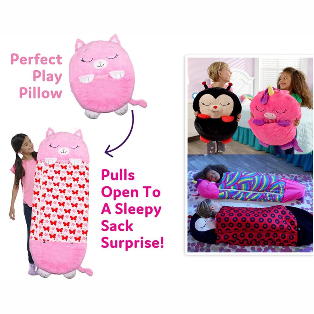 Bolsa De Dormir Almohada Infantil Sleeping Acolchado Gata Rosa 1.70Cm img #3