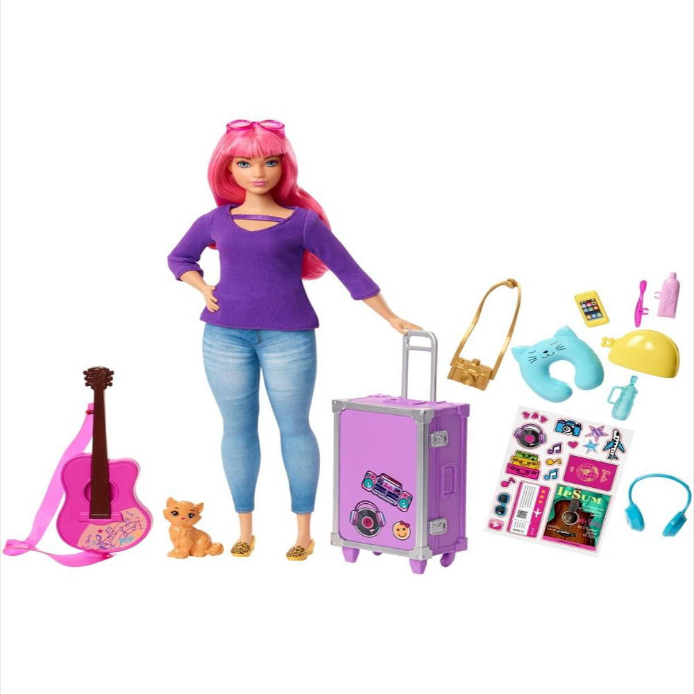 Barbie Vamos De Viaje Deisy Doll Muñeca Mattel+ Stickers img #1