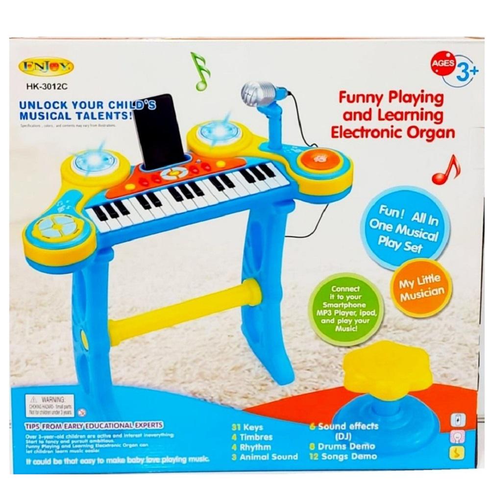 Piano Organeta Electrónica + Micrófono Y Silla Niña img #2