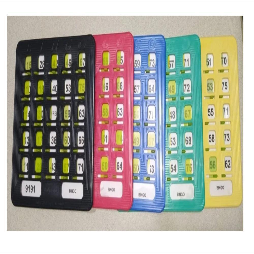 70 Tablas Plásticas Para Bingo Profesional Colores Surtidos img #3
