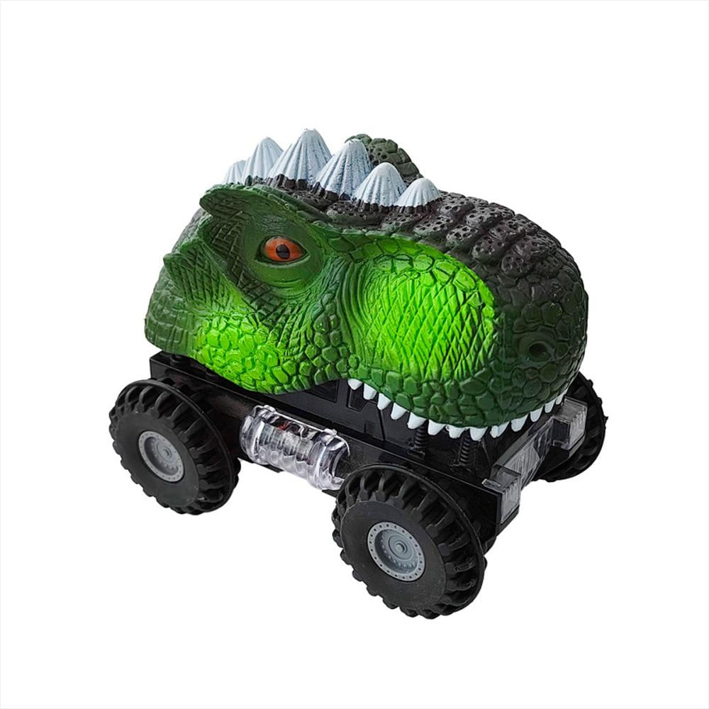Carro Dinosaurio Luces Sonido Moivimiento Juguete + Baterias Verde img #1
