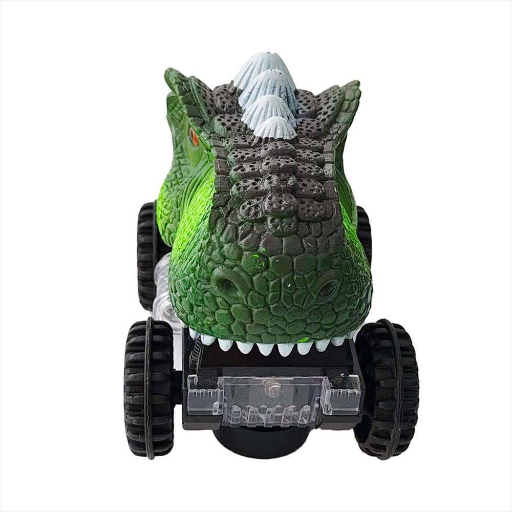 Carro Dinosaurio Luces Sonido Moivimiento Juguete + Baterias Verde img #2