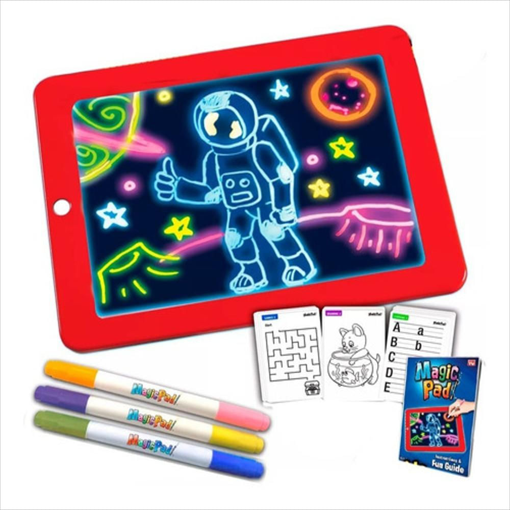 Tablero Mágico Luz Y Marcadores Tableta De Dibujo Magic Pad img #1