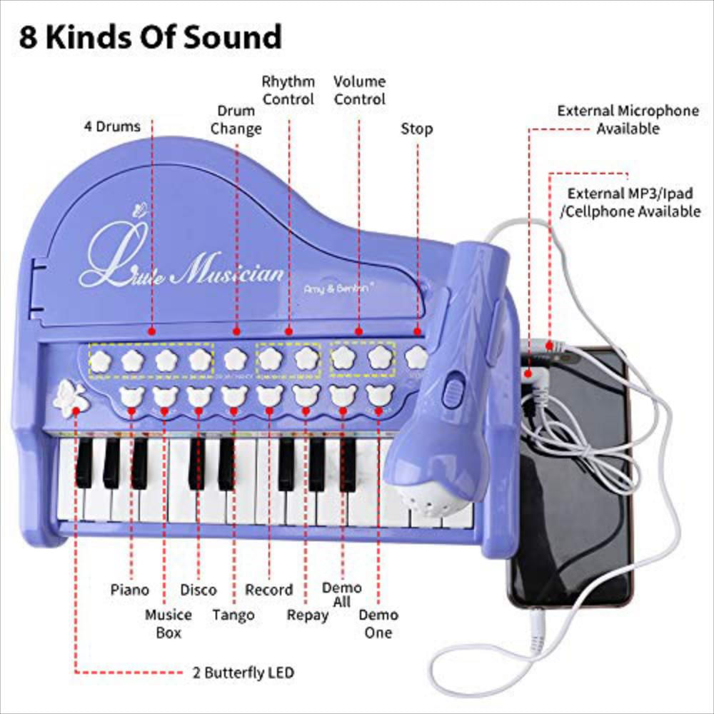 Piano De Media Cola Juguete Teclado De Niño. img #4