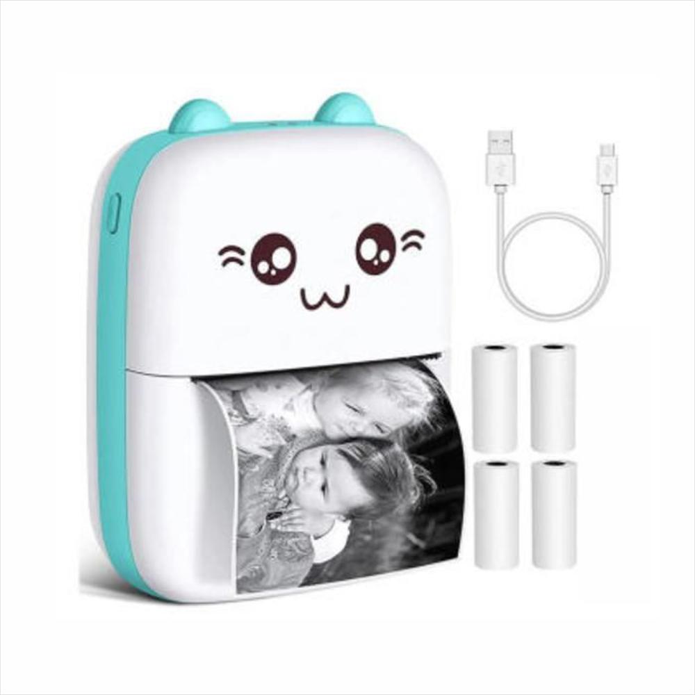 Impresora Para Celular Térmica Portátil Bluetooth 4 Rollos Azul img #2