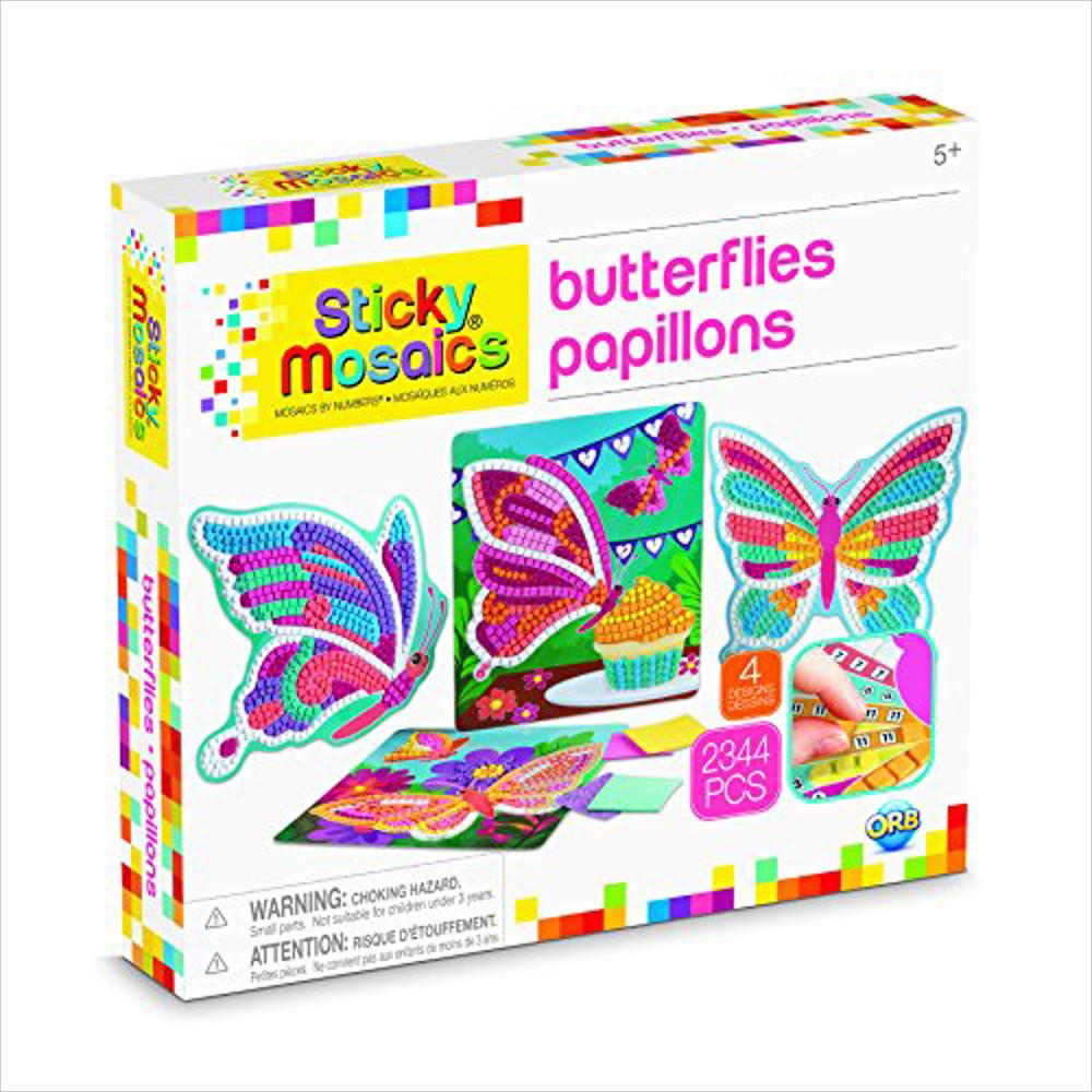 Mosaicos Pegajosos Mariposas Amarillo Azul Rosa Púrpura. img #4