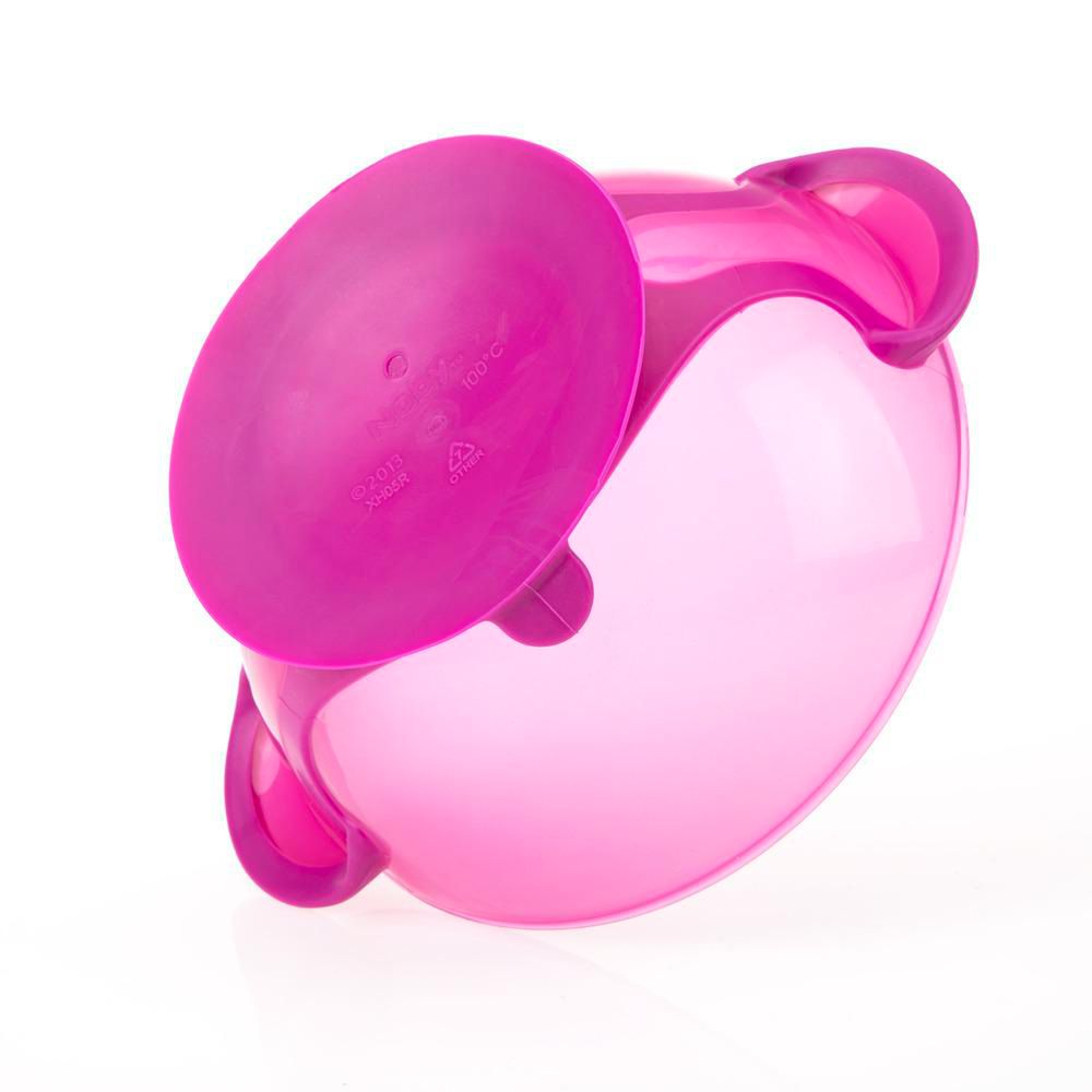 Tazon De Succion Con Cuchara Y Tapa Rosa NUBY 5419ROSA img #1