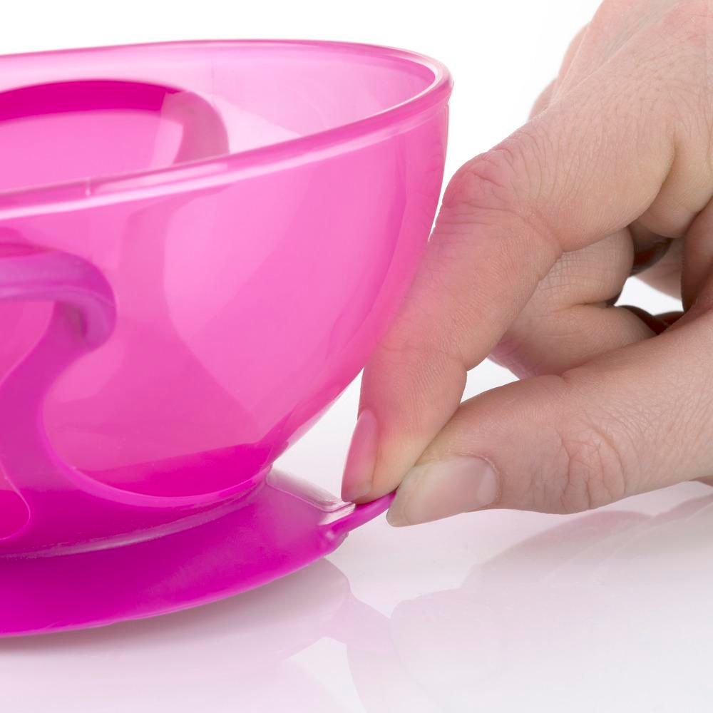 Tazon De Succion Con Cuchara Y Tapa Rosa NUBY 5419ROSA img #2