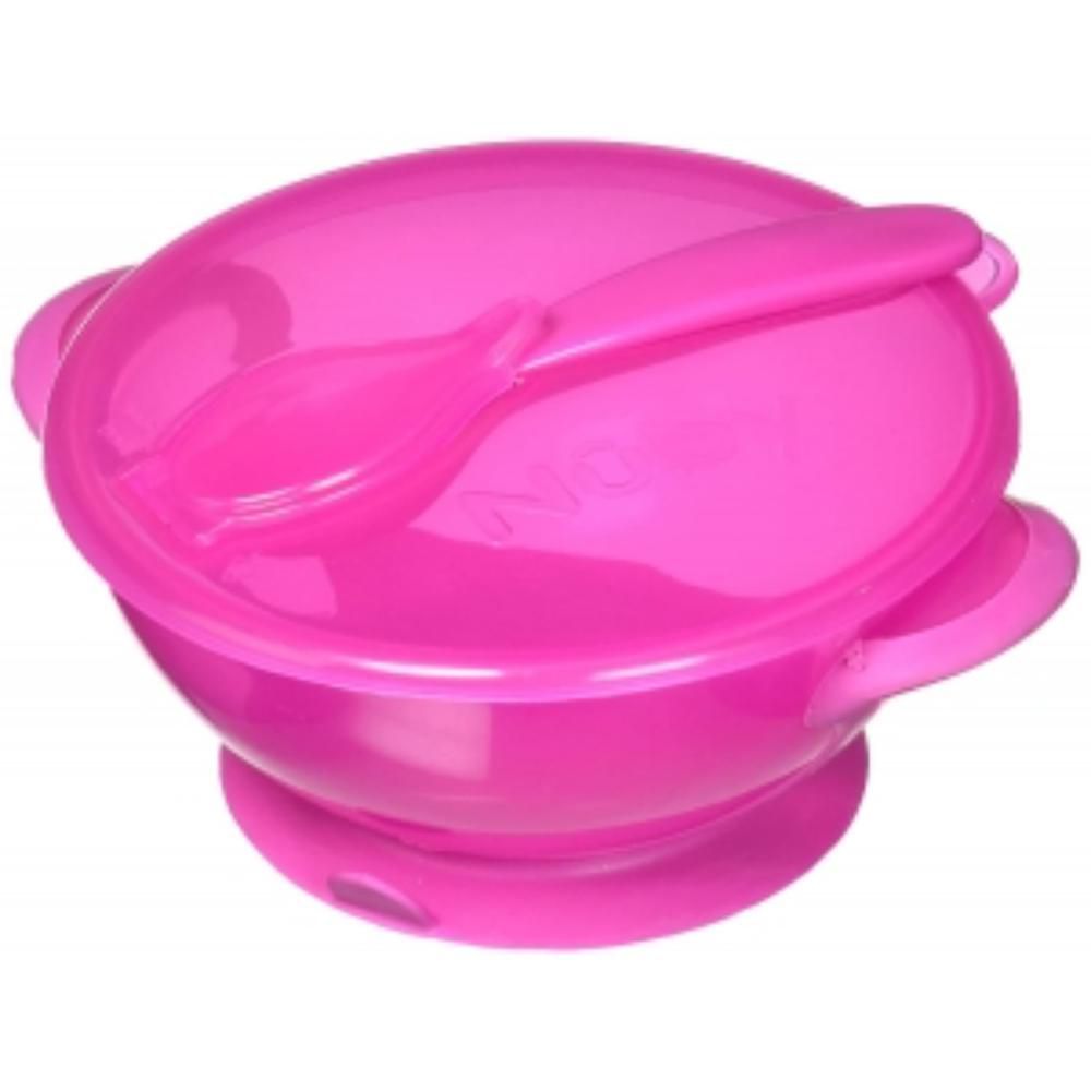 Tazon De Succion Con Cuchara Y Tapa Rosa NUBY 5419ROSA img #6