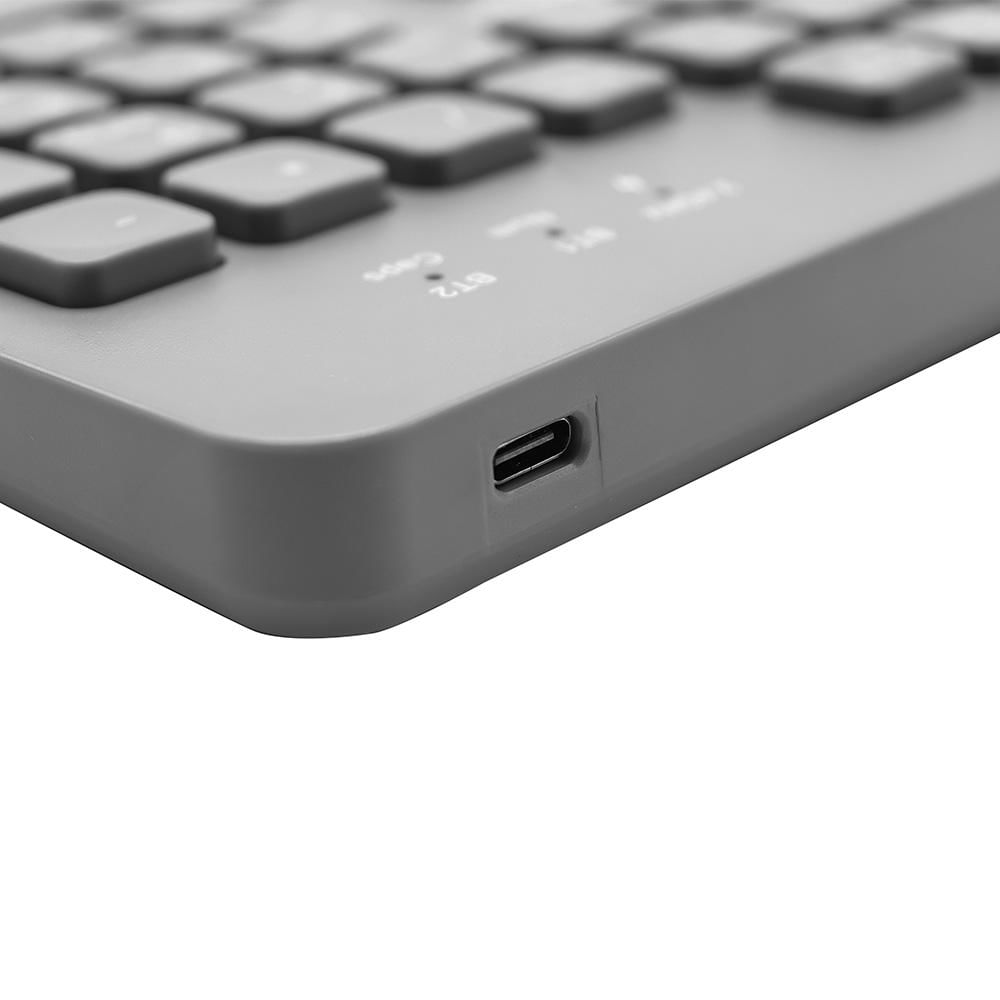 Teclado Inalambrico Dual Bluetooth + 2.4Ghz Gris Elegante img #2