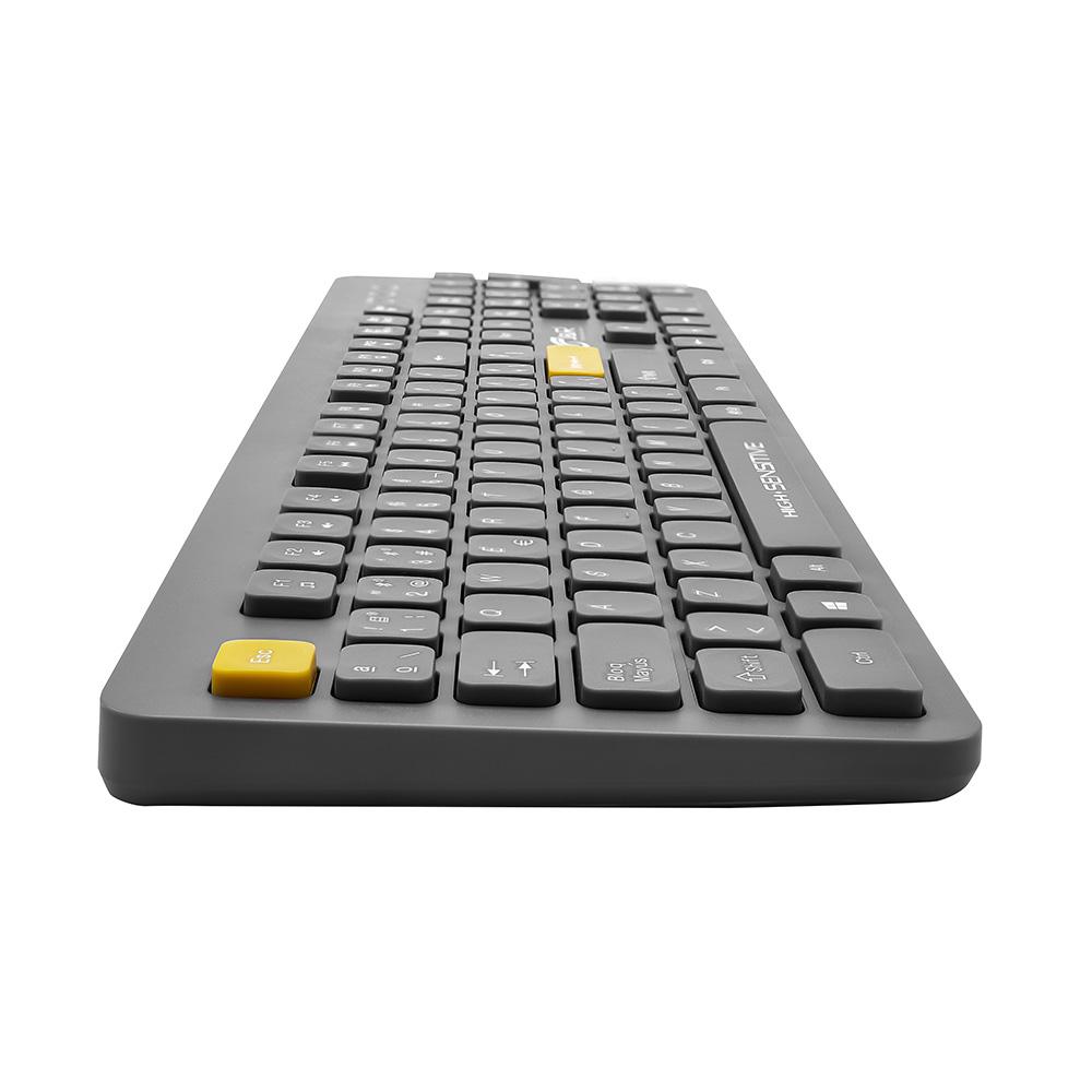 Teclado Inalambrico Dual Bluetooth + 2.4Ghz Gris Elegante img #4