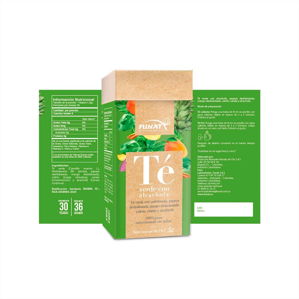 Té Verde Con Alcachofa 30 Sobres img #2