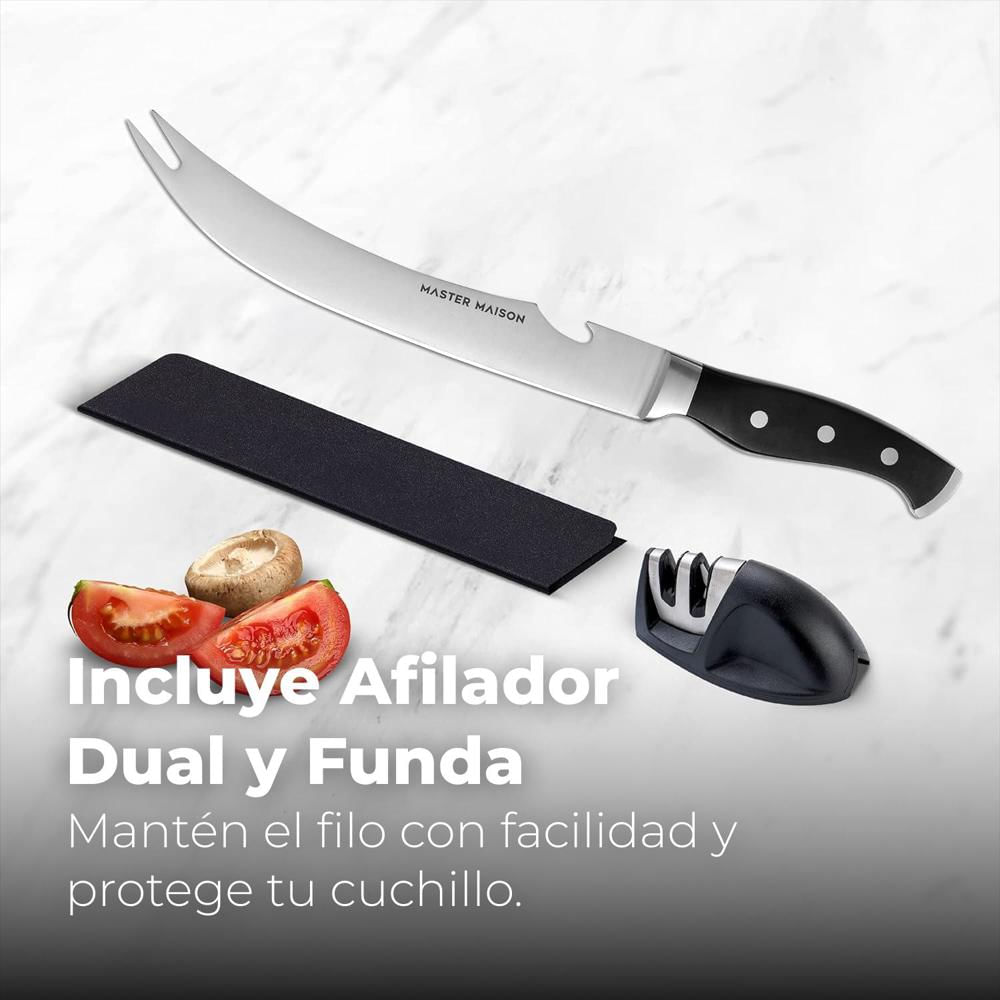 Cuchillo Hoja Curva Cimitarra Acero Inoxidable Carniceria img #3